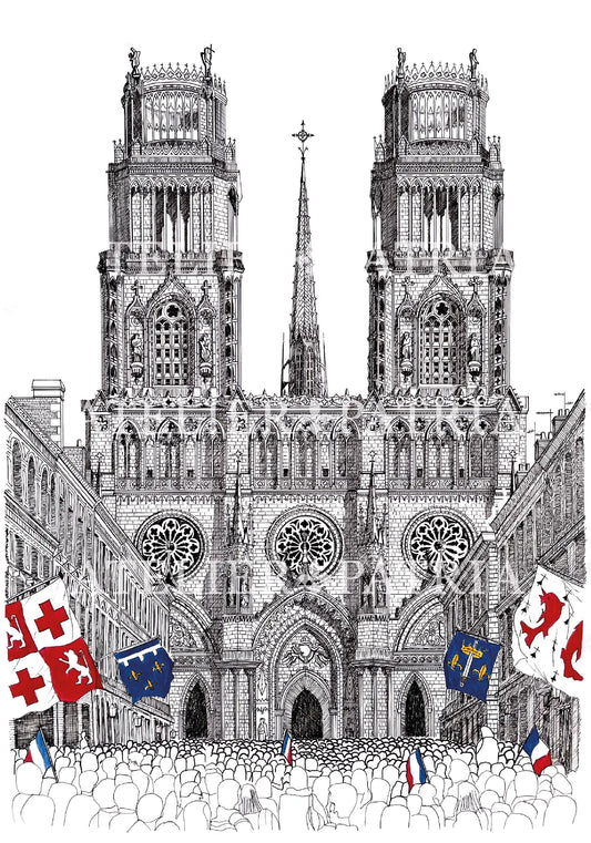 Affiche cathédrale Sainte-Croix d’Orléans - Atelier Patria